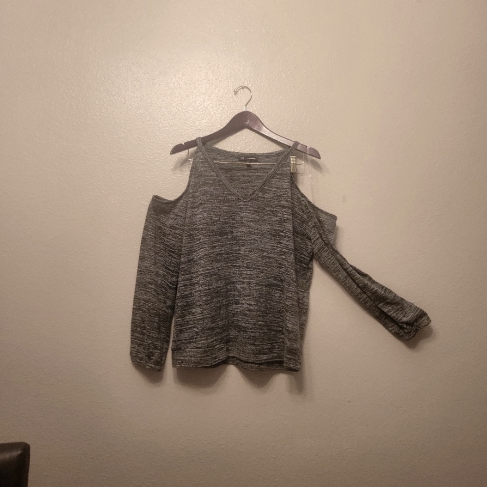INC International Concepts Long Sleeve Cold Shoulder Knit Top XL